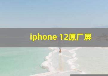 iphone 12原厂屏